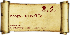 Mangol Olivér névjegykártya