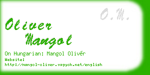 oliver mangol business card