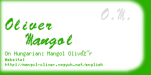 oliver mangol business card